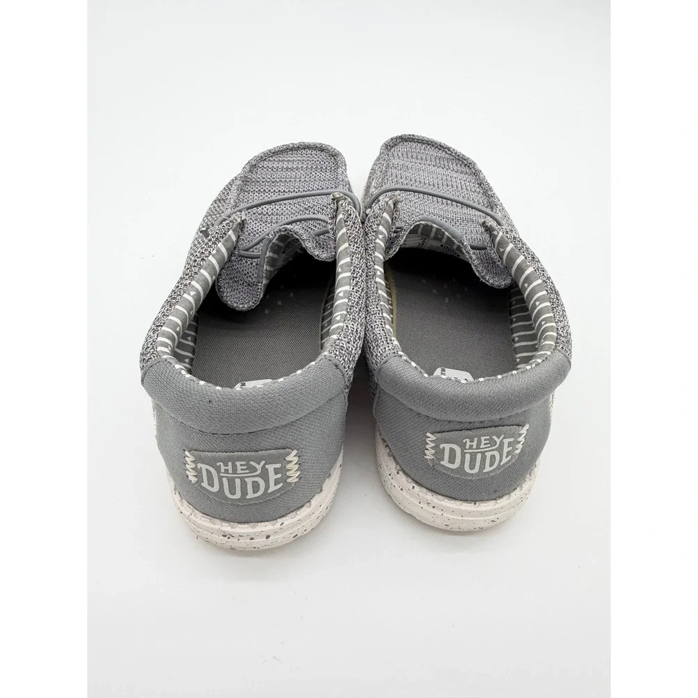 Hey Dude Wally Y Stretch Sox Women Size J6 Grey Casual Slip On Loafers 42072-030